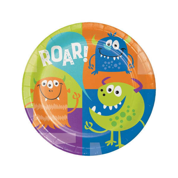 Creative Party Roar! Monster Dinner Plate (Pack of 8)