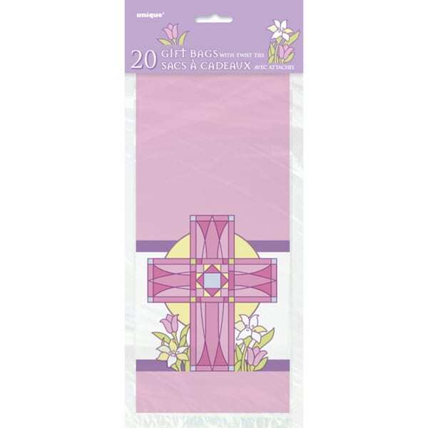 Unique Party Sacred Cross Cello Bags (Pack Of 20)