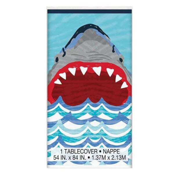 Unique Party Plastic Shark Party Table Cover