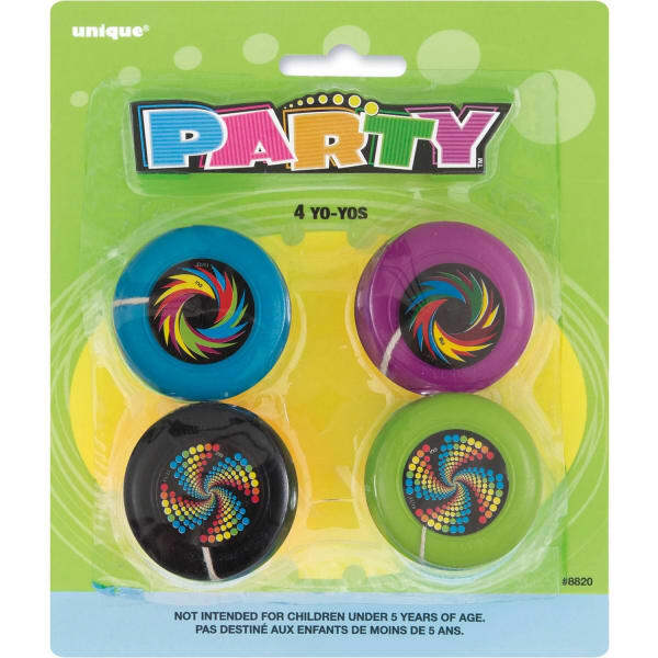 Unique Party Mini Plastic Yo-Yo (Pack of 4)