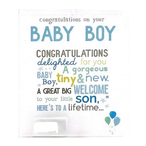 Congratulations On Your Baby Boy Card