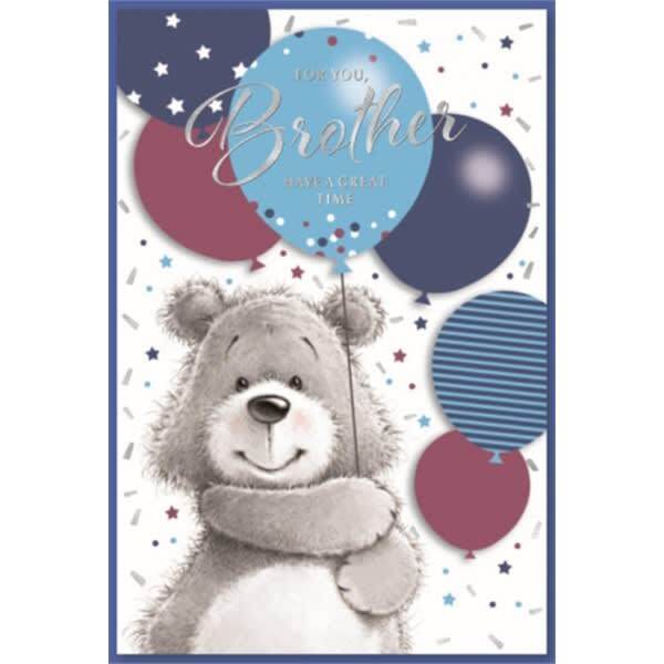 Simon Elvin Brother Teddy Bear Card (Pack of 6)