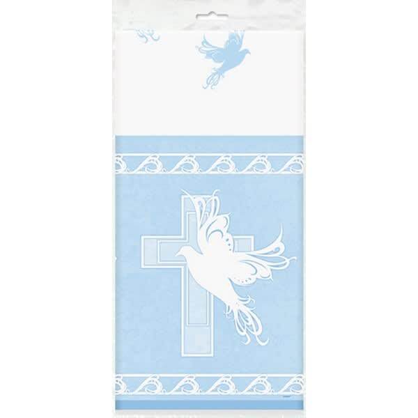 Unique Party Plastic Cross Baptism/Christening Tablecloth