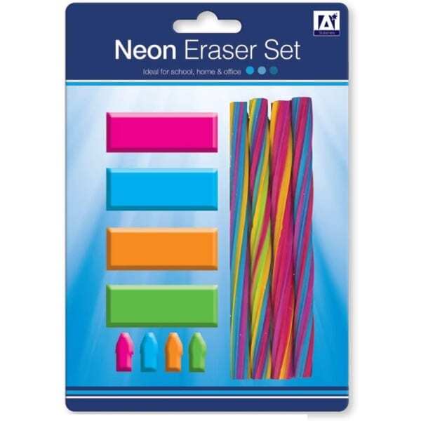 Anker International Stationary Neon Eraser Set (Pack of 12)