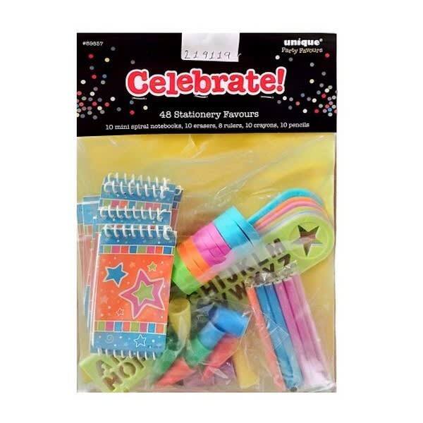 Unique Party Stationery Set (Pack of 48)