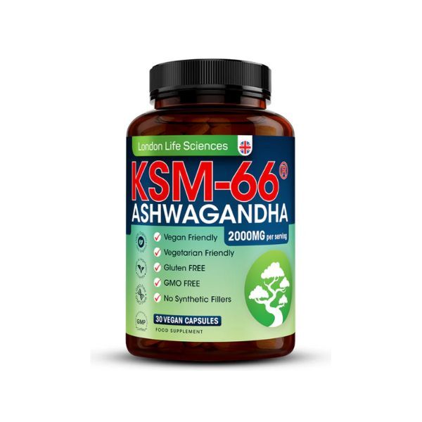 LLS Ashwagandha KSM-66® 2000mg, 30 Vegan Tablets