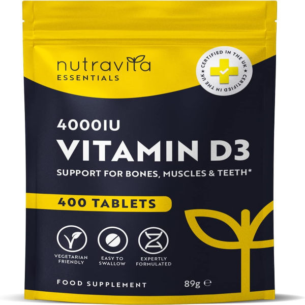 Nutravita Vitamin D3 4000IU - 400 Vegetarian Tablets