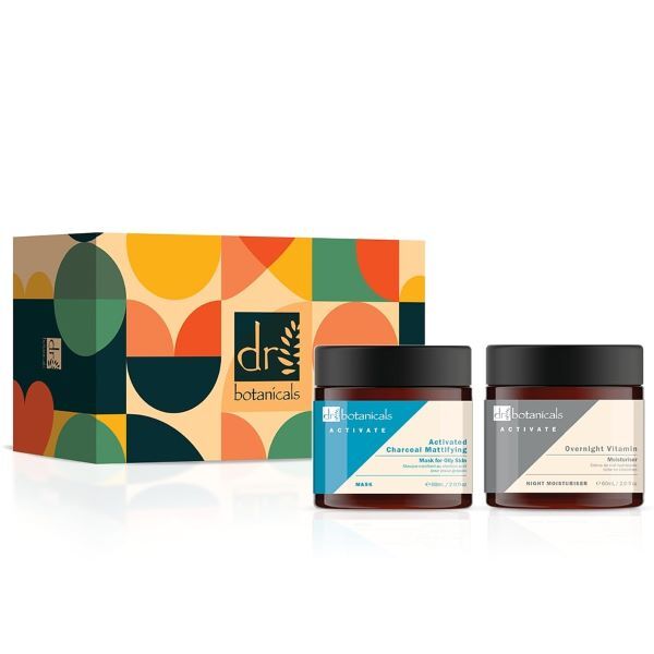 Dr Botanicals Charcoal Mask & Vitamin Moisturiser Kit