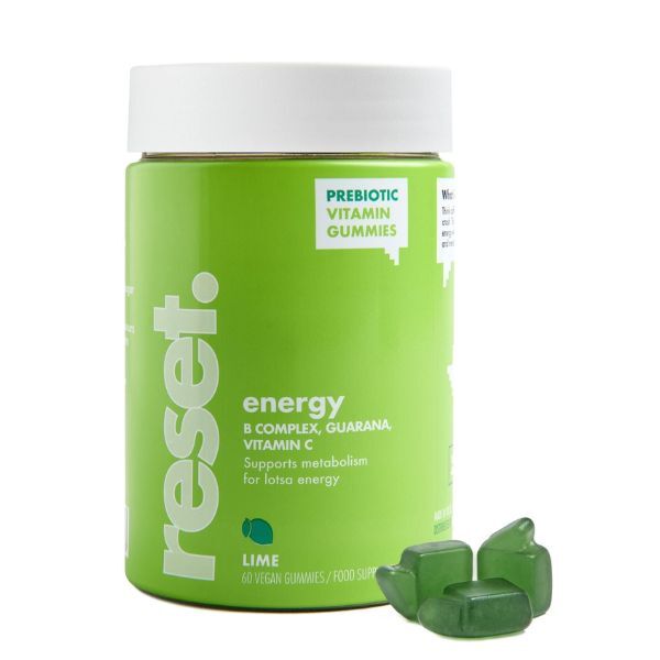 RESET Energy Vitamins Gummies Lime Flavour-60pcs