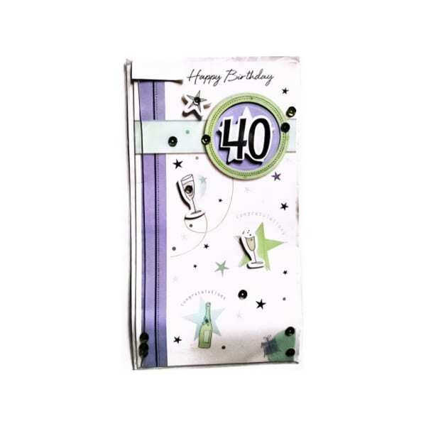 Congratulations Stars 40th Birthday Card