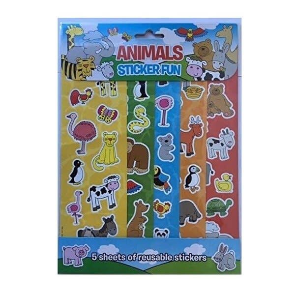 Animals Sticker Sheet (Pack of 5)