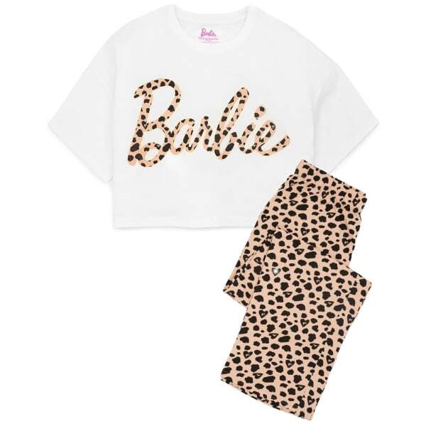 Barbie Womens Animal Print Pyjama Set (XXL)