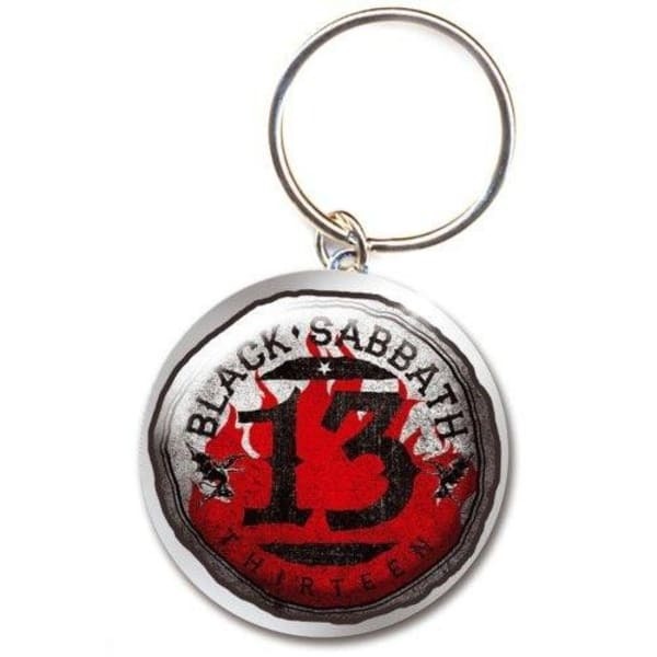 Black Sabbath 13 Flames Photo Print Keyring