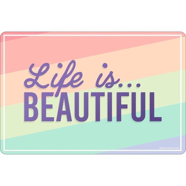 Grindstore Life Is Beautiful Tin Plaque