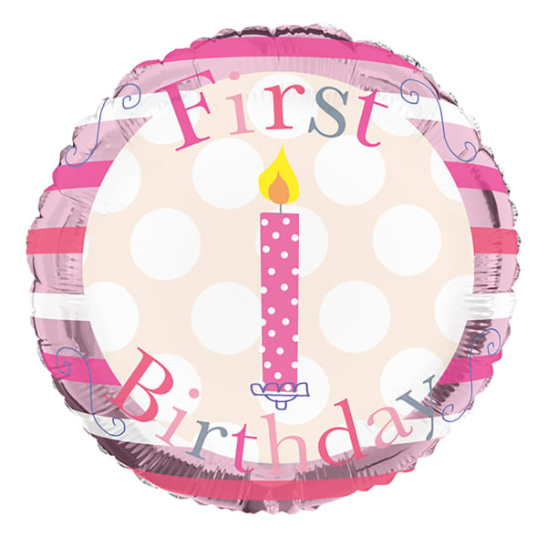 Simon Elvin 18 Inch First Birthday Circular Balloon