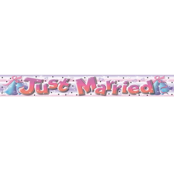 Amscan Just Married Foil Banner