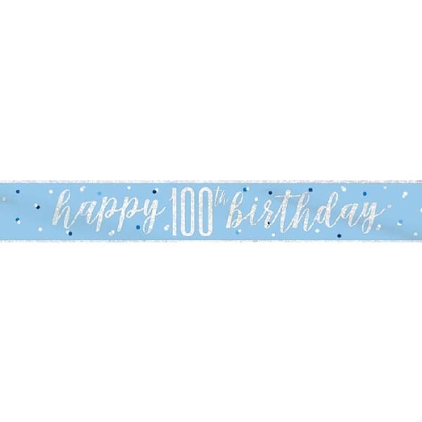 Unique Party Foil Prismatic 100th Birthday Banner (9ft)