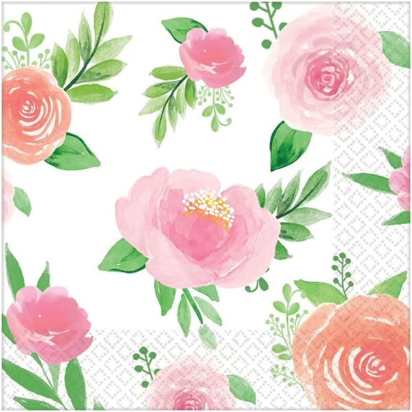 Amscan Floral Baby Shower Disposable Napkins (Pack of 16)