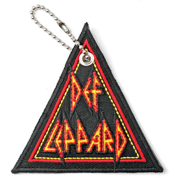 Def Leppard Tri-Logo Double Sided Patch Keyring