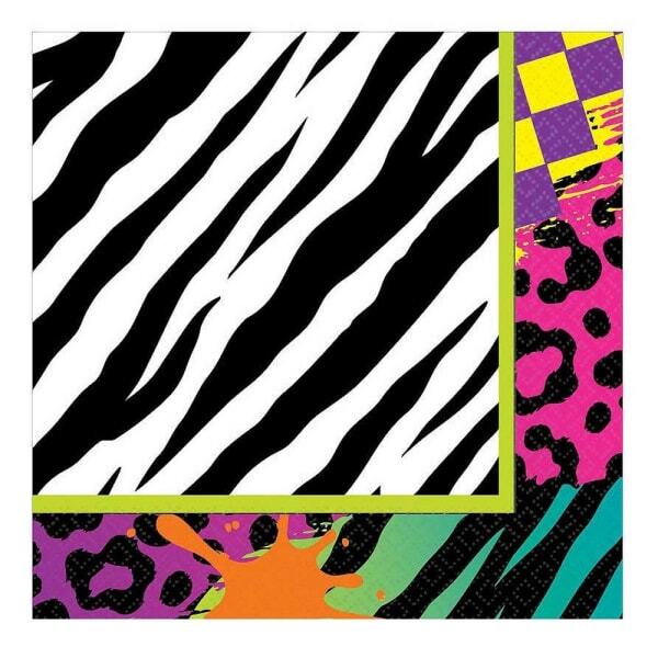 Amscan Animal Print 80s Disposable Napkins (Pack of 16)