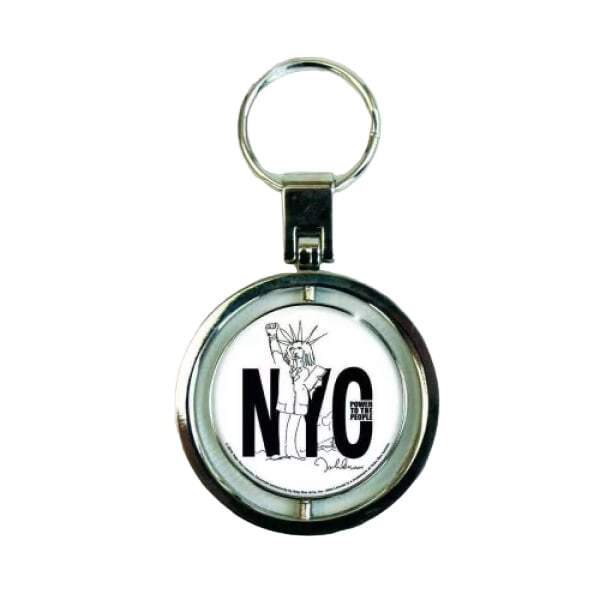 John Lennon NYC Power To The People Spinner Keyring