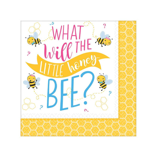 Amscan What Will It Bee? Gender Reveal Napkins (Pack of 16)