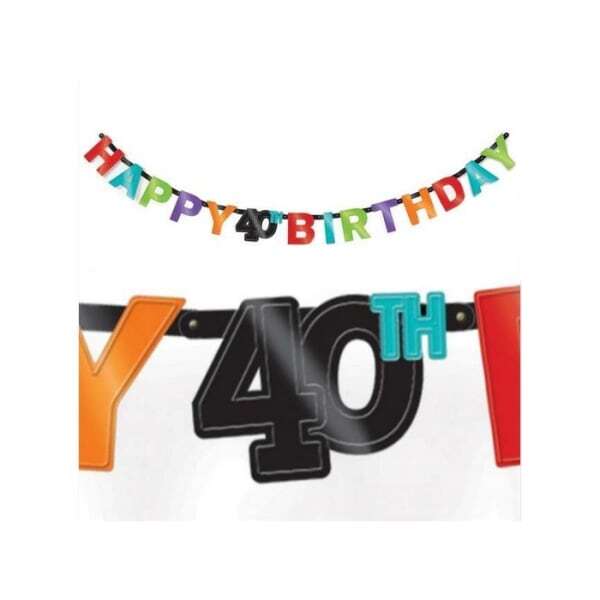 Amscan Foil Letter 40th Birthday Banner