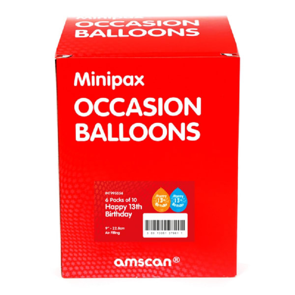 Amscan Minipax Birthday Balloons Box (60 Pack) (5th)