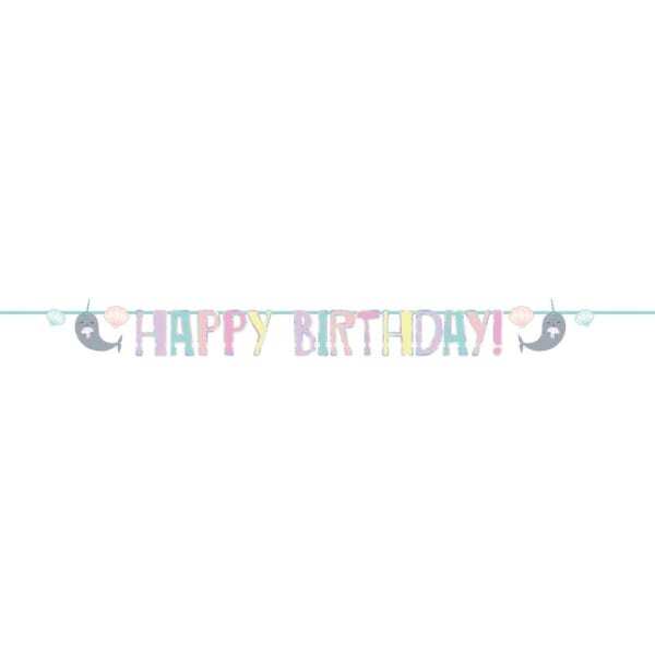 Amscan Narwhal Happy Birthday Banner