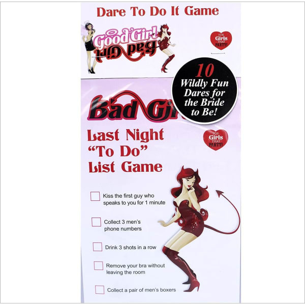 Amscan Good Girl/Bad Girl Hen Night Dare Card