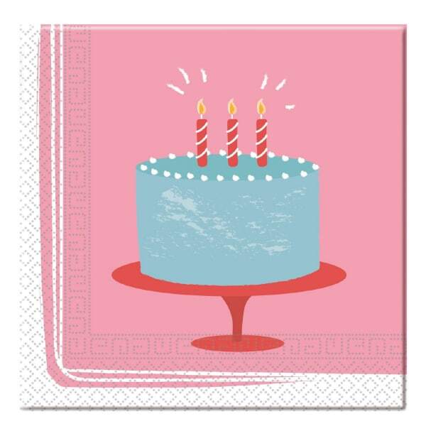 Birthday Cake Napkins (Pack of 20)