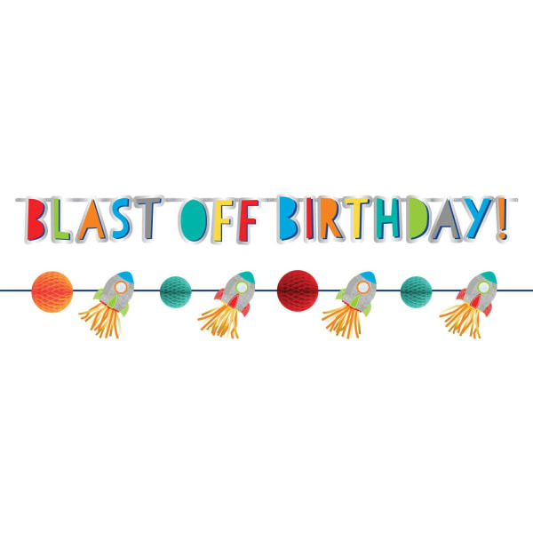 Amscan Blast Off Kit Birthday Banner