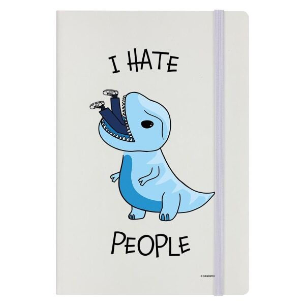 Grindstore I Hate People Dinosaur A5 Notebook