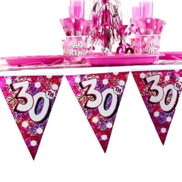 Amscan Sparkle 30th Birthday Flag Banner