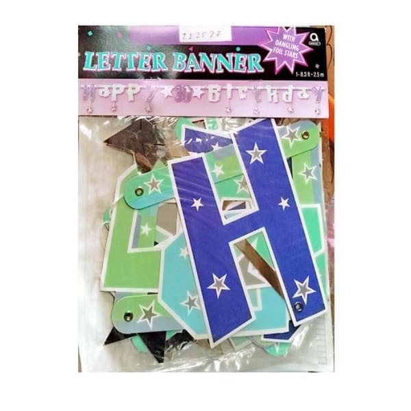 Amscan Foil Stars 30th Birthday Banner