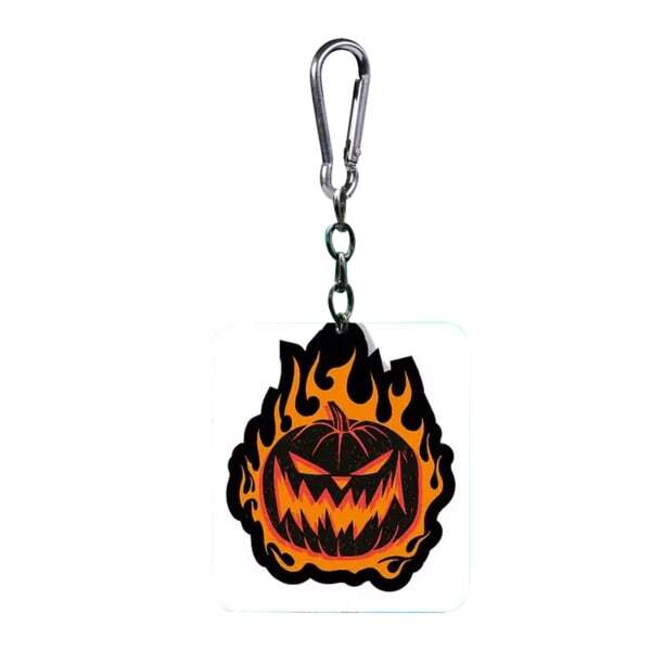 Nightmare Before Christmas Flaming Pumpkin 3D Keyring