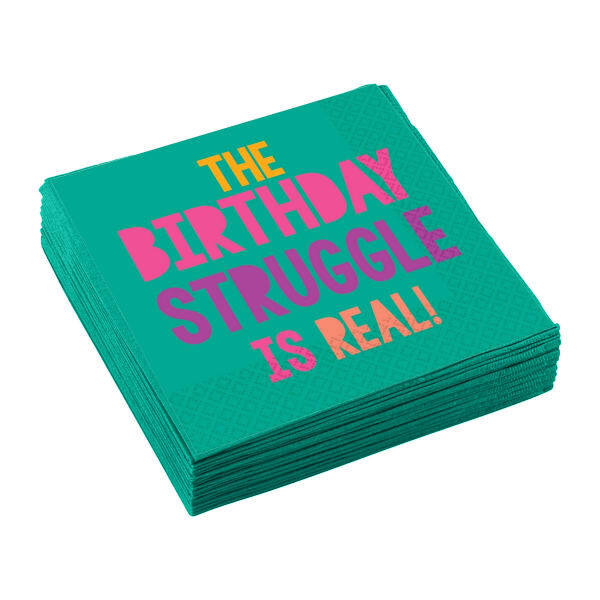 Amscan Neon Birthday Disposable Napkins (Pack of 16)