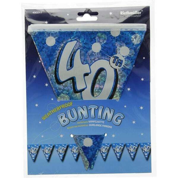 Amscan Foil Sparkle 40th Birthday Bunting