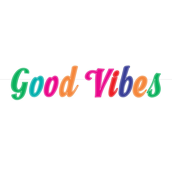 Amscan Good Vibes Felt Letters Banner