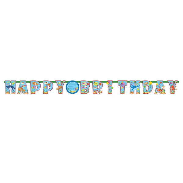 Amscan Ocean Buddies Happy Birthday Banner