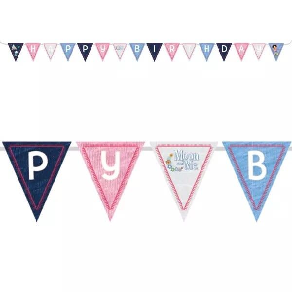 Amscan Moon & Me Paper Pennant Banner