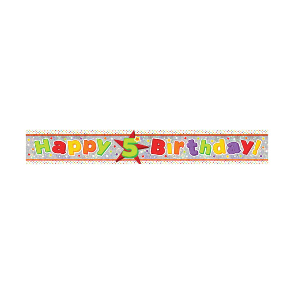 Amscan 5th Birthday Holographic Foil Banner (9ft)