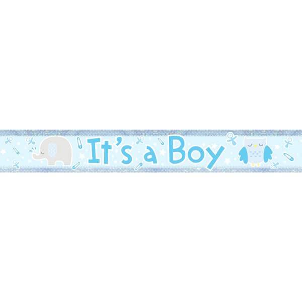 Amscan Its A Boy Holographic Foil Banner