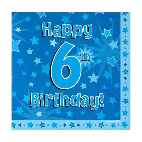 Oaktree 6th Birthday Napkins (Pack of 16)