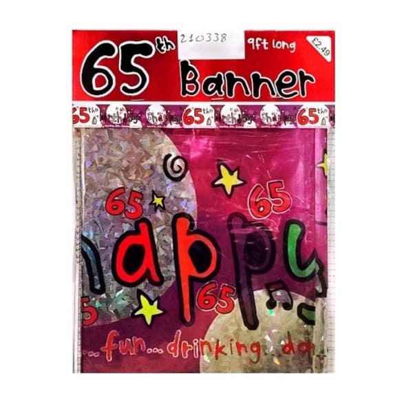 Stars 65th Birthday Banner