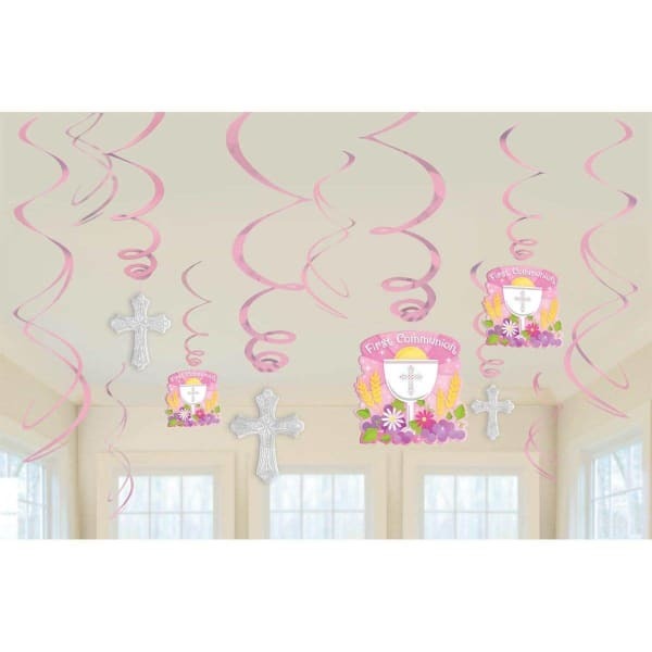 Amscan Swirl Communion Streamers (Pack of 12)