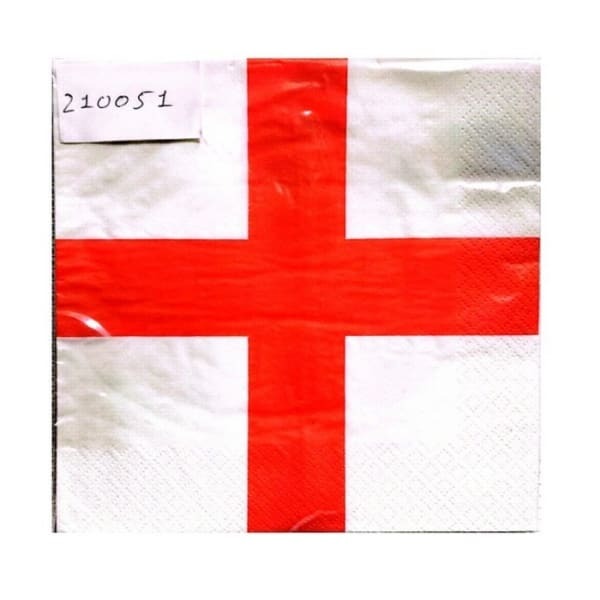 Amscan St George Cross Napkins (Pack of 16)