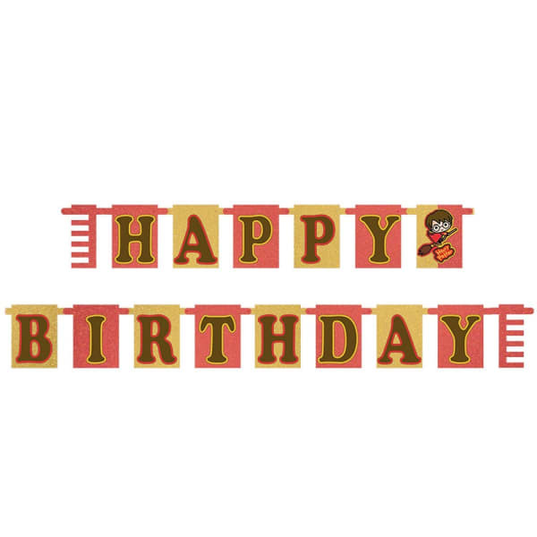 Harry Potter Holographic Letters Happy Birthday Banner