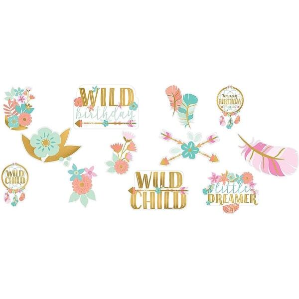 Amscan Birthday Girl Cardstock Boho Cut Out (Pack of 12)