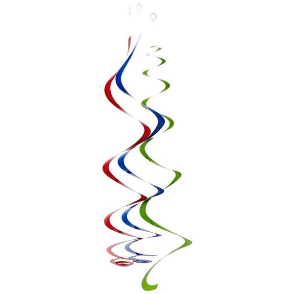 Amscan Plastic Swirl Hanging Decoration (Pack of 12)